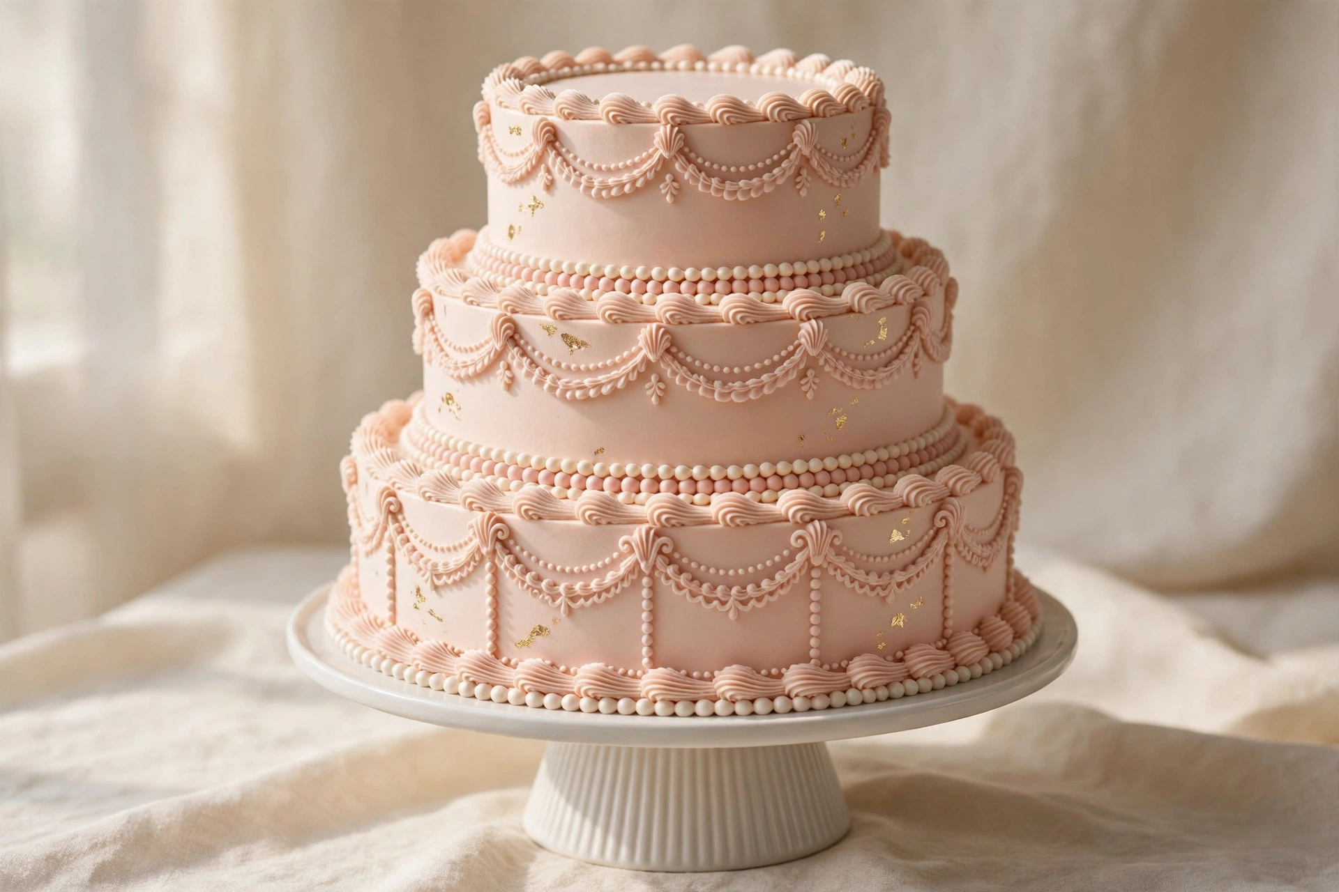 Couture blush elegance cake