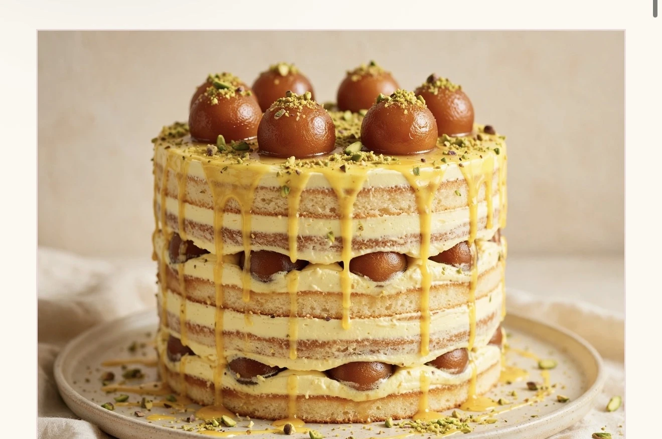 Gulab jamun tall cake