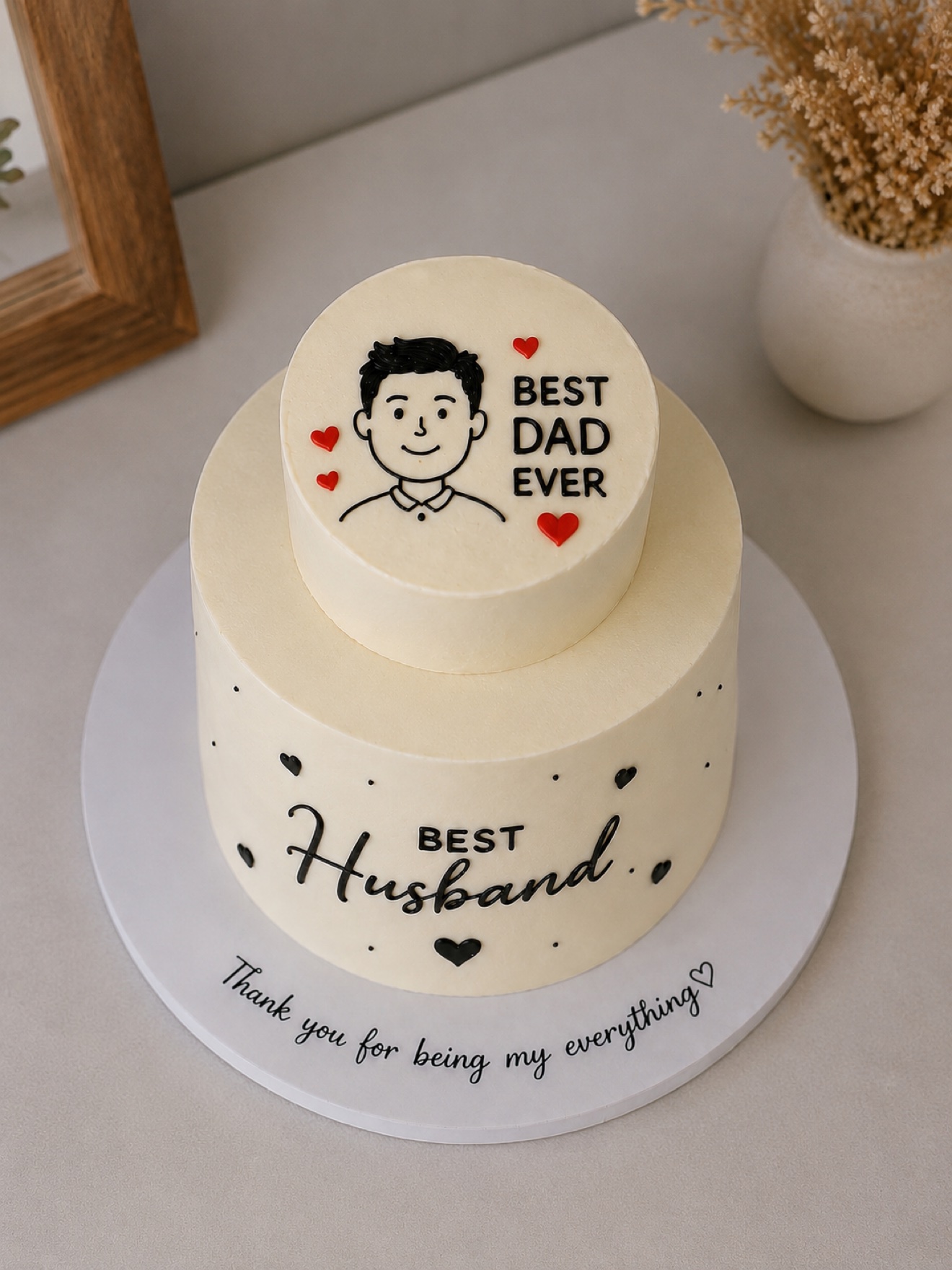 Best dad ever two-tier celebration cake